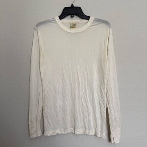 Eddie Bauer Silk Base Layer Undershirt Mens Regular Size S Stretch Long Sleeve